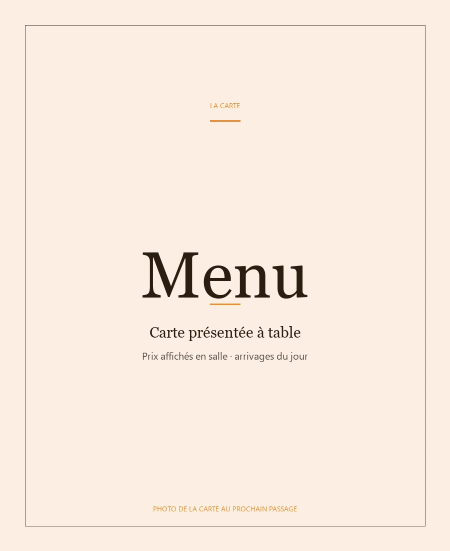 Carte Yummy, photo de la carte au prochain passage